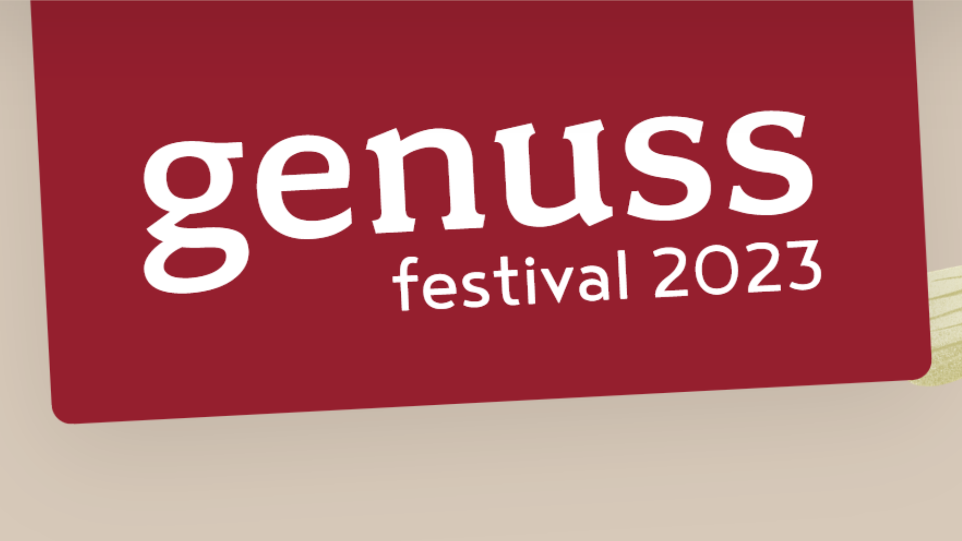 12.-14. Mai 2023 Genussfestival